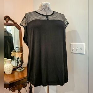 NWOT 3X Rebecca Minkoff Viscose Studded Mesh Top